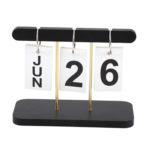 Desktop Flipping Permanent Calendar With Date Month Displays For Entryway