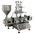 thumbnail image 1 of Desktop Fully Automatic Double Head Paste Filling Machine Paste Syrup Honey Jam Sauces Filling Packing Machine with Conveyor Belt 110V 100-1000ml, 1 of 10