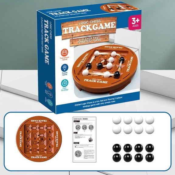 Desktop Game 4-in-1 Strategy Board Game for Kids & Adults, ABS Durable Material Parent-Child Interactive Logical Thinking Tabletop Game