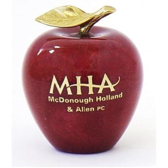 Desktop Gift - Solid Marble Apple Paperweight$$Office