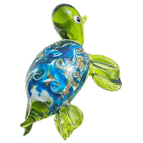 FUEENIRVA Turtle Statue Glass Green 1Set