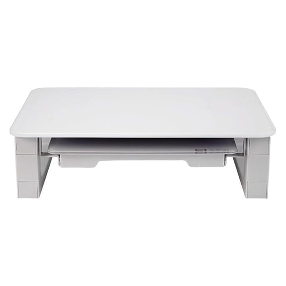 Desktop Glass Monitor Riser Adjustable Height Computer Stand Home Office w/Dry-Erase Board