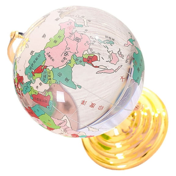 FOLOYORI Desk Decoration Crystal Globe Colorful Crystal 1Set for Study