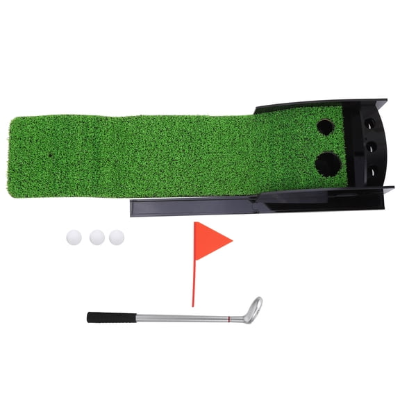 Desktop Golf Putting Green Kit Mini Portable Office Gift Practice Training Mat with 1 Pen Putter