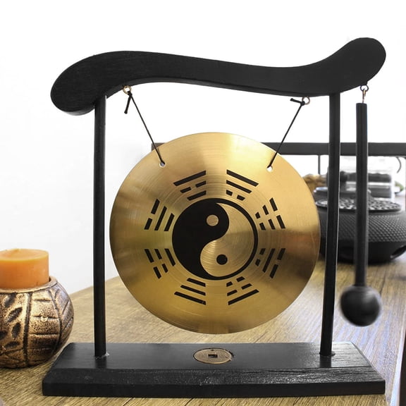 Desktop Gong Mini Desktop Gong Table Wind Chime Percussion Instruments Home Decor Twelve Chinese Zodiac Meditation Desk Bell