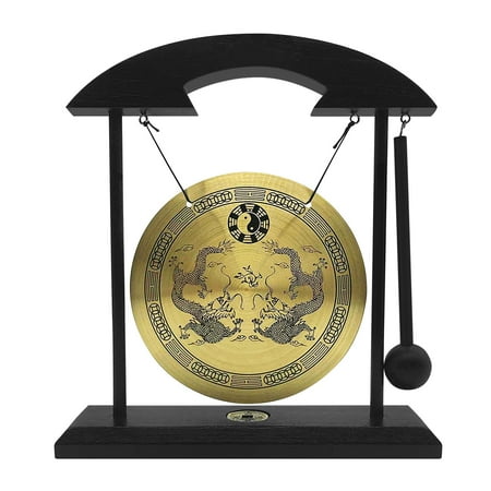 Desktop Gong Table Wind Chime Percussion Instruments with Mallet for Home Decor Housewarming Gift