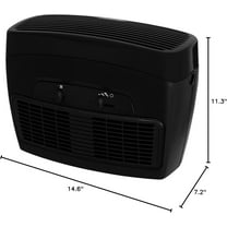 Desktop HEPA-Type , 3 Speeds plus Optional Ionizer small Air Purifier, HAP242B-U, Black