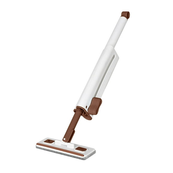 Desktop Hand Wash Flat Mop with 360° Rotating Head & Scrubbing Brush | Mini Small Mop for Kitchen Countertops & Indoor Cleaning | Includes 1 Mop & Wall Mount