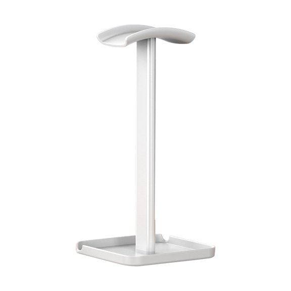 Desktop Headphone Stand with Tray Base, Aluminum and ABS Holder for Headset Storage on Home and Gaming Desks Daily