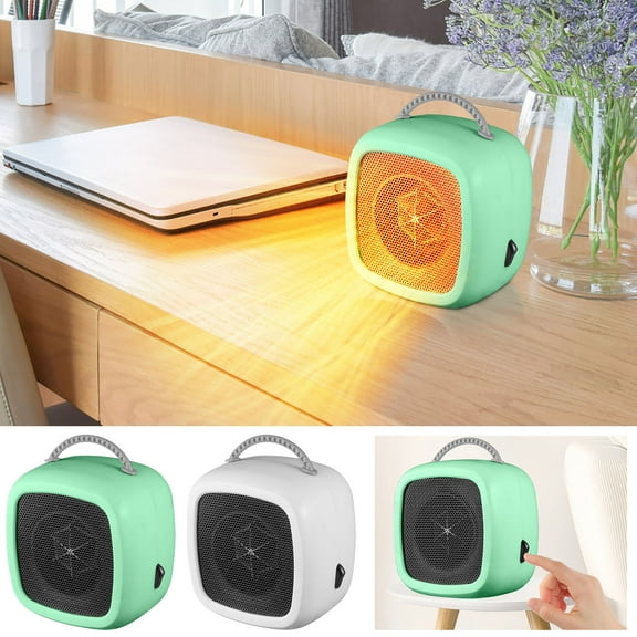 Desktop Heater under $5! Xqxayjr Desktop Heater for Home, Mini Portable Heating Fan with Two Temperature Settings, Small Space Heater for Office and Bedroom, Fast Heating Personal Heater