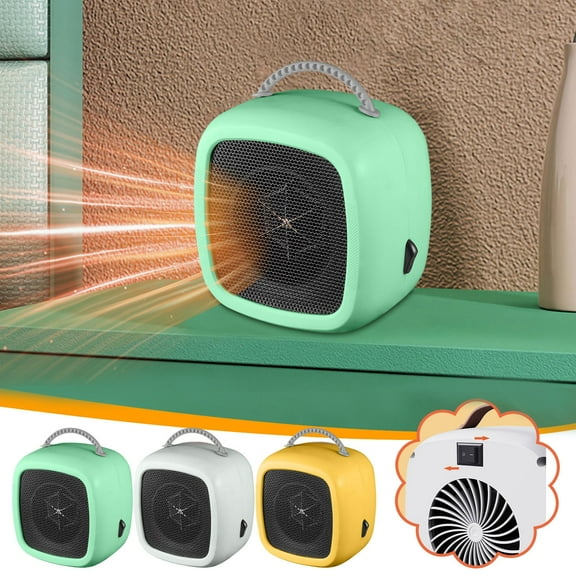 Desktop Heaters Small Household Mini Heating Heaters, Portable with Handle for Easy Carry, Rapid Ceramic Heating Technology, Quiet Operation for Office and Bedroom