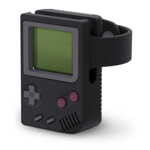 Desktop Holder for Apple Watch Charger Stand Retro Pattern Charging Base for iWatch Silicone Dock-Black