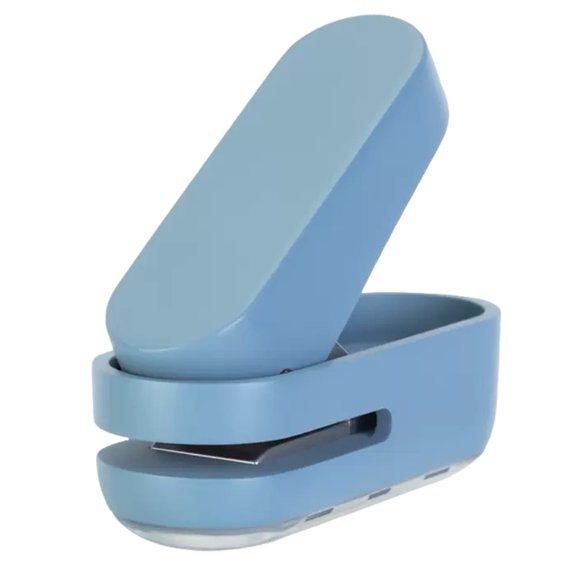 Desktop Hole Puncher Compact Hole Puncher Mini Metal Paper Puncher for Binder Accurate Single Hole Puncher with Plastic Shell Stationery for Teachers