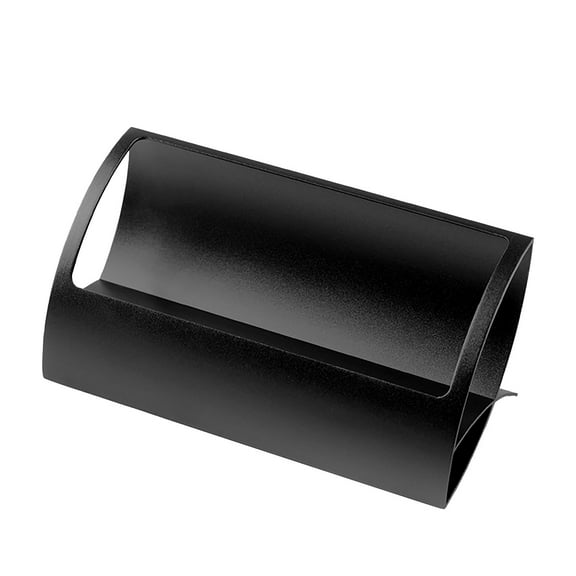 Desktop Innovative Metal Business Card Display Holder Stand Creative Q Shape Aluminum Alloy Business Name Card Holder,Cards Holders Desktop Display Organizer for Office Home and Daily Use (Black)