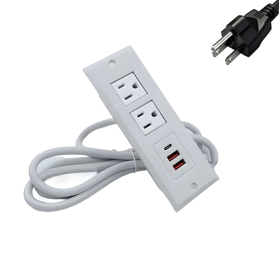 Desktop Integrated Outlet Embedded Socket for Easy Operating with 2 110V Socket and 2 USB 1 Type C Port