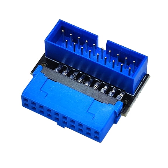 Desktop Internal Sockets USB Header Adapter, USB 3.2 19/20Pin to Motherboards Sockets Connection 90 degree Adapter