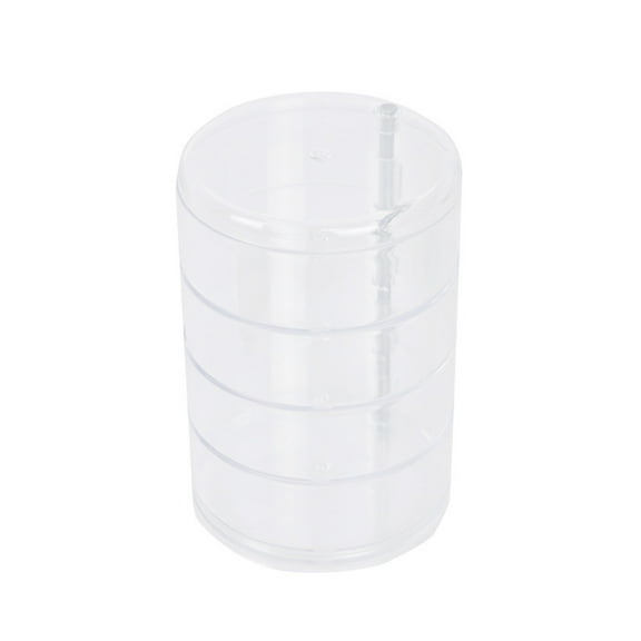Desktop Jewelry Organizer 360 Rotating Jewelry Storage Caddy Clear Compartments for Organizing Women Jewelry Accessories