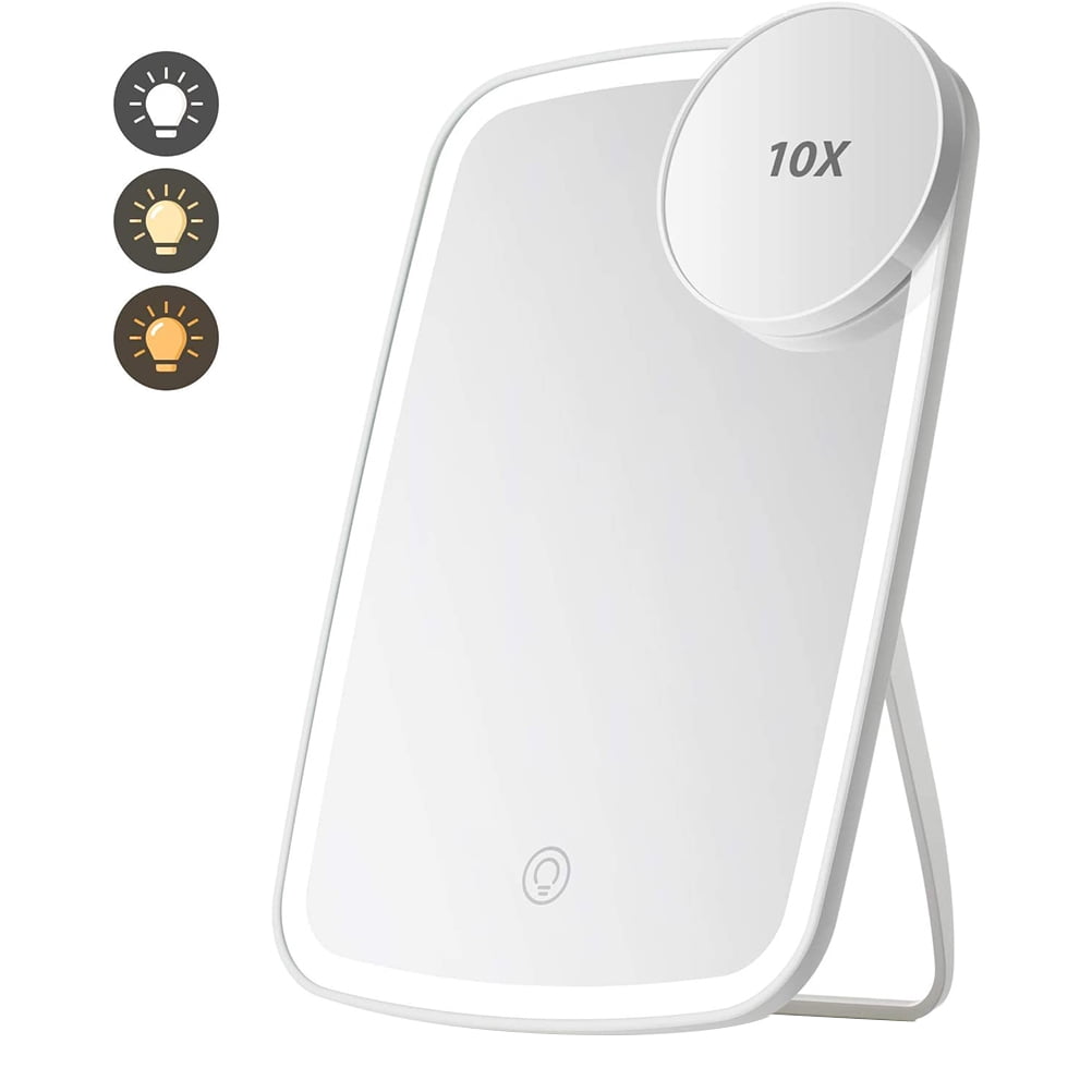 Desktop Led Touch Switch Makeup Mirror with 10X Magnification Round