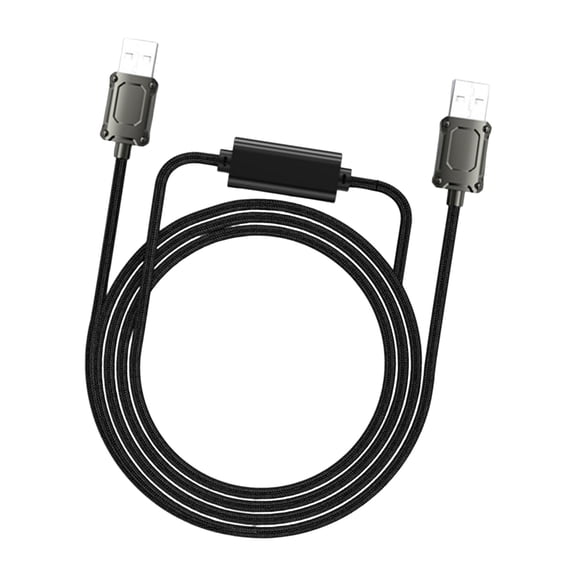 Desktop Loopback USB Cable USB-A to USB-A Braided Cable with Inline Module for Computer Transfer Use