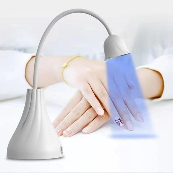 Desktop LotusShaped UV LED Nail Lamp, Flexible Gooseneck Nail Phototherapy Curing Light, Fast Drying Gel Polish Nail Light for Home DIY Manicure Professional Nail Salon Nail Art Supplies
