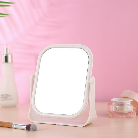 Desktop Makeup Mirror Portable Small Mirror Female Dressing Table Desktop Princess Mirror Bedroom Student Dormitory Desktop Makeup Mirror, Xinsrenus Under $5! Desktop Makeup Mirror
