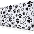 thumbnail image 1 of Desktop Mats Laptop Desk Mat Gaming Mouse Pad Extra Large Mouse Pads Computer Mats Office Pad Waterproof Non-Slip Rubber Base 35.4 X 15.7 for Game Office, Dogs Paws and Bones, 1 of 4