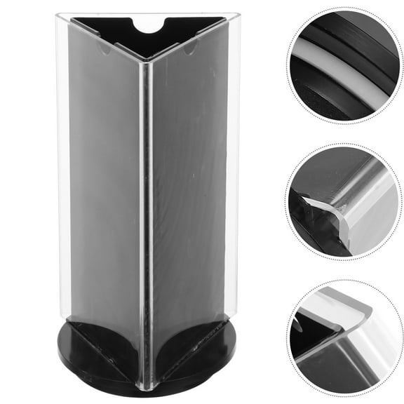 Desktop Menu Holder for Hotel Restaurant Advertising Rotating Paper Stand for Vendor Wedding Signs Clear Plastic Frame for Tabletop Display