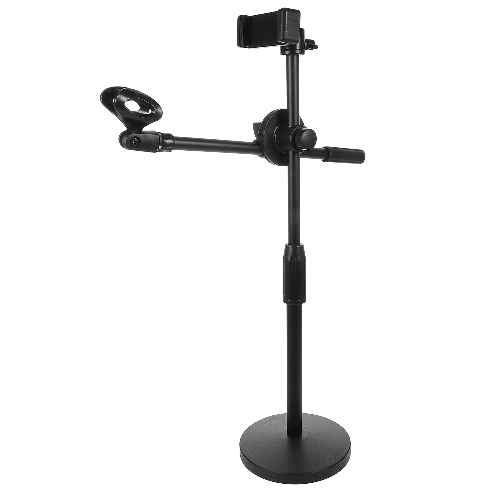 Desktop Mic Stand Adjustable Table Mic Stand Mic Holder And Cell Phone