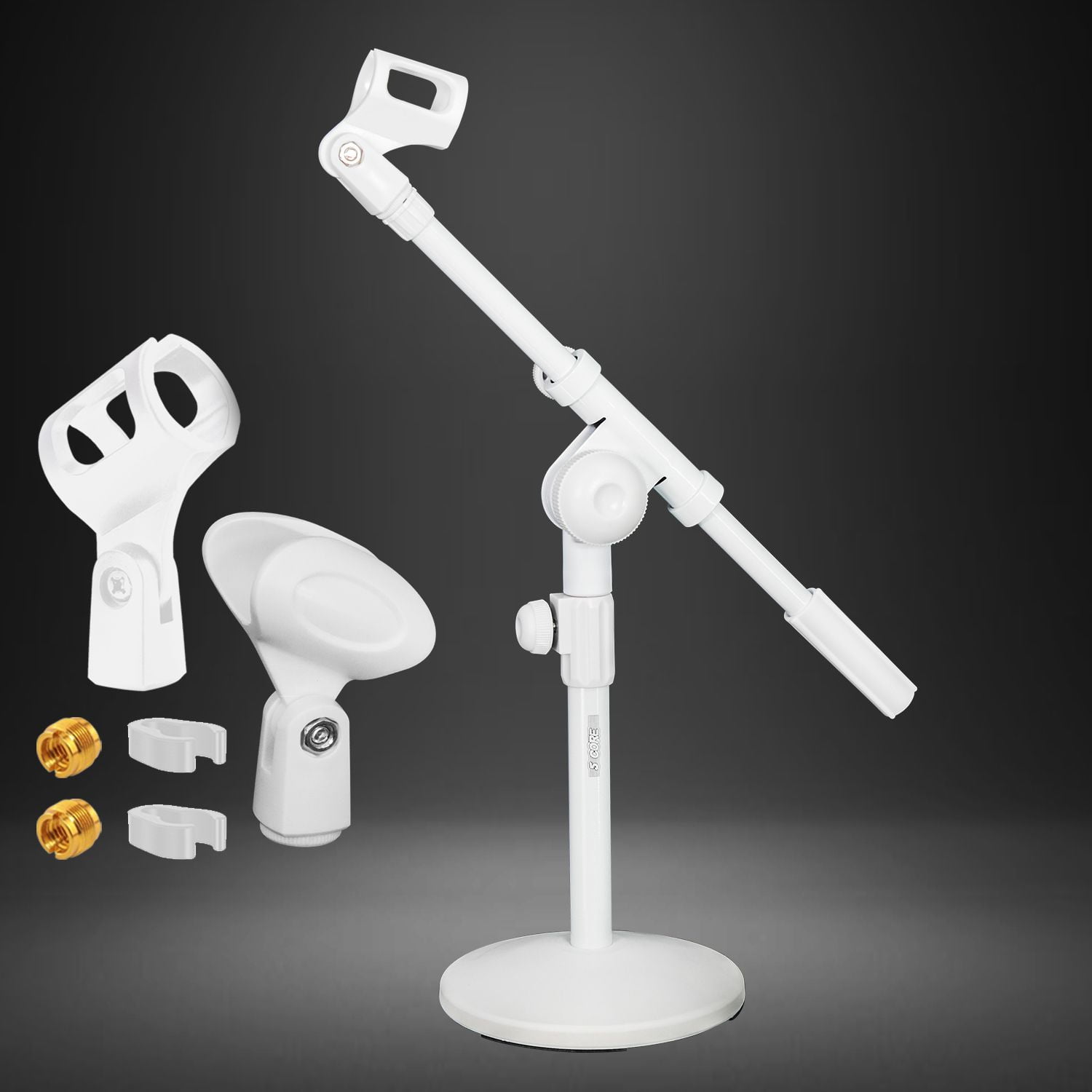 Desktop Mic Stand Round Base Universal Desk Microphone Holder Table Top Stands