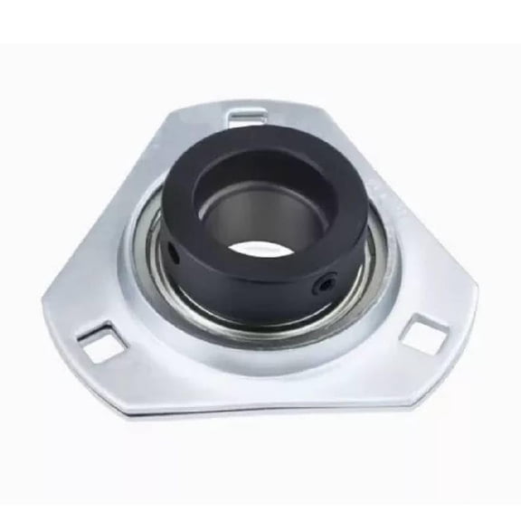 AJANTA INDUSTRIAL SAPFT207-23,1-7/16" Bore Eccentric Collar Trangular 3-Bolt Flange Bearing