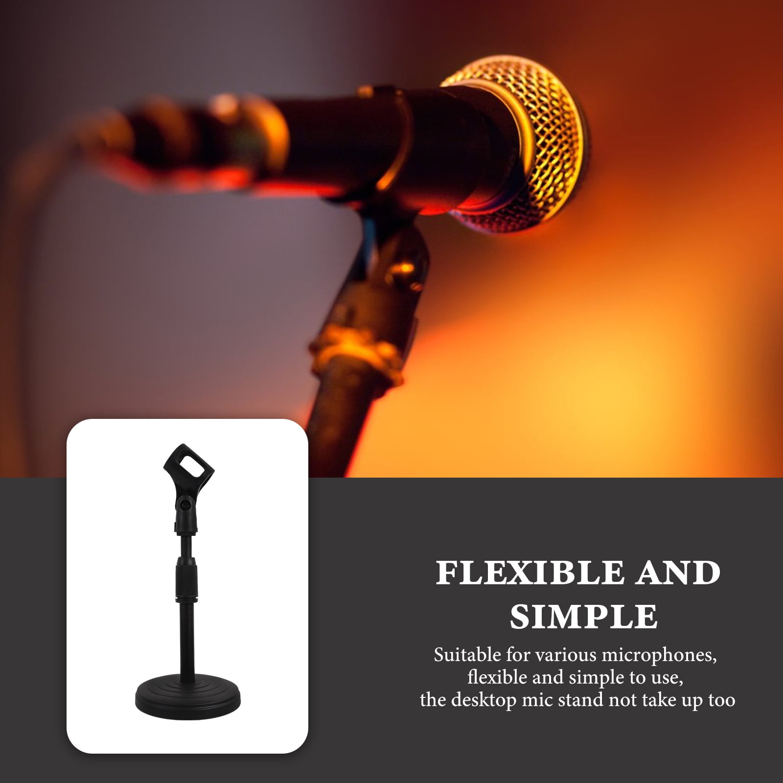 Desktop Microphone Stand Adjustable Microphone Stand Table Microphone