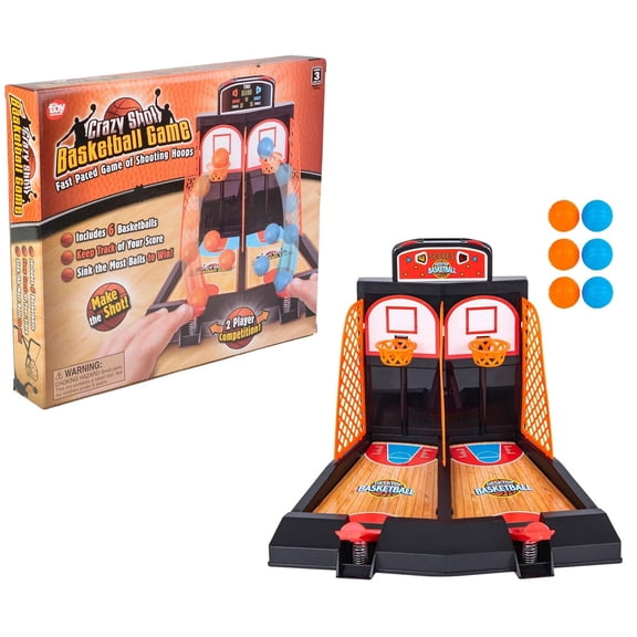 Desktop Mini Basketball Shooting Game for Two (9") Plastic
