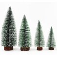 thumbnail image 1 of Desktop Mini Christmas Tree Set of 4 - Miniature Pine Trees with Snow Coverage and Wooden Base for Xmas Tabletop Decor, 1 of 7