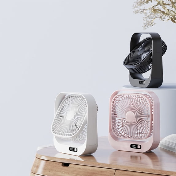 Desktop Mini Fan 3 Speed Settings 1800mAh Rechargeable Portable Small Fan Quiet Personal Cooling for Home Office Travel by PALIFEUR