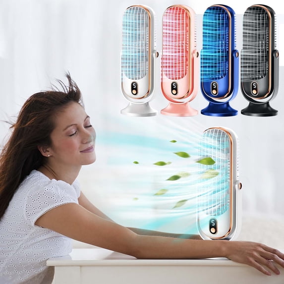 Desktop Mini Fan 5 Speed Settings USB Powered Portable Small Fan with Digital Display for Home Office Car Travel by PALIFEUR