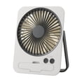 thumbnail image 1 of Desktop Mini Fan Portable Usb Small Desk Fan 5 Speed Adjustable with Warm Led Light Ultra Thin Personal Fan for Home Car Office Outdoor Travel White 1 Pack, 1 of 9