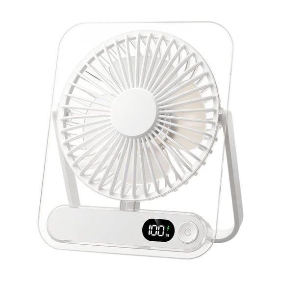 Desktop Mini High-Speed Quiet Fan,Ultra Thin Fan For Charging Office Cooling Fans that Blow Cold Air (White)