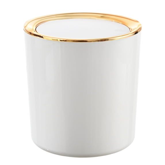 Desktop Mini Trash Can with Lid,Plastic Counter Top Waste Bin with Press-Lid,Mini Bathroom Trash Bin,Aesthetic Tabletop Garbage Can for Bedroom Car Office Kitchen and Desk