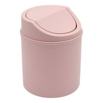 Desktop Mini Can with Swing Lid - Small Wastebasket for Office, Kitchen, Bathroom, Bedroom, Vanity Tabletop Tiny Garbage Bin