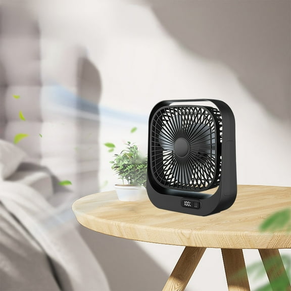 Desktop Mini USB Rechargeable Fan, Portable Air Circulation Fan for Home, Office, Dormitory, Desk, Small Personal Cooling Fan with Adjustable Speed and Compact Design