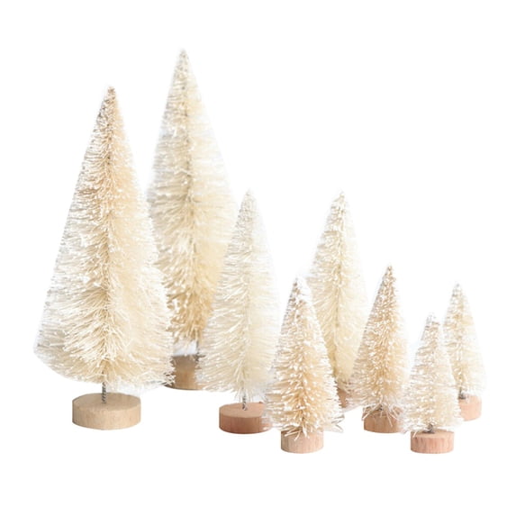 Desktop Miniature Pine Tree Tabletop Christmas Tree Small Pine Tree Decor Christmas Tree Toppers,8PCS/1Set