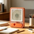thumbnail image 1 of Desktop Mist Humidifier Fan USB Rechargeable Silent Compact Personal Air Circulator Adjustable Tilt Cooling Fan for Office Dorm Bedroom, 1 of 8