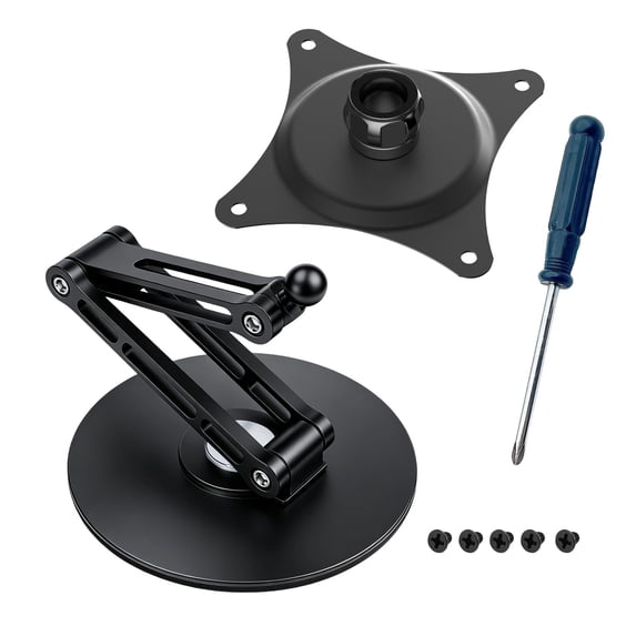 Adjustable Desktop Rack Desktop Monitor Holder, Portable Screen Mount Stand, 75 x 75 mm Plate ...