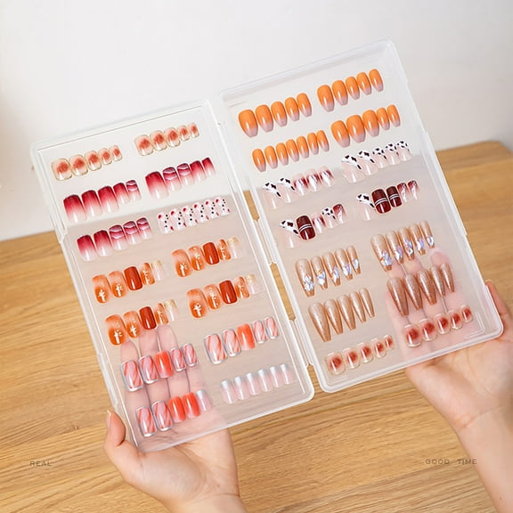 Desktop Nail Art Storage Box Clear Plastic Nail Art Organizer for Jewelry