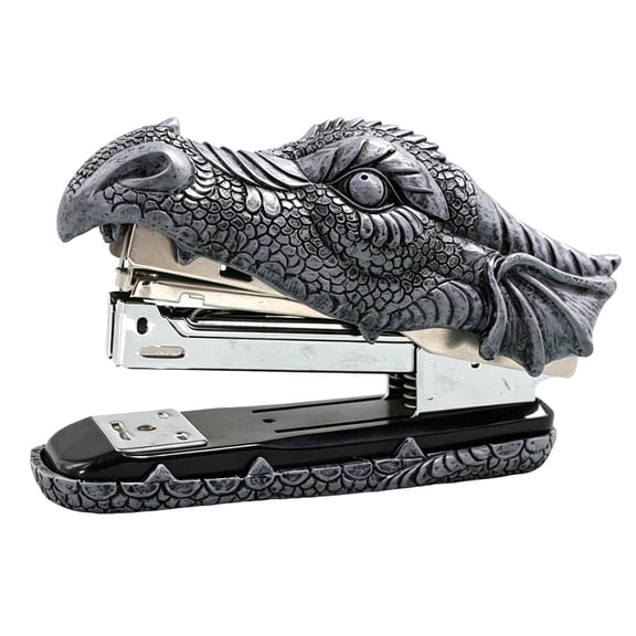 Desktop Office Stapler Dragon Head Fantasy Design Novelty Stationery Unique Tabletop Decor for Work and Gifting