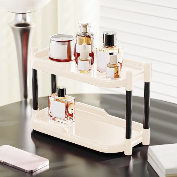 Desktop Organizer,13.98in Multi-layer Plastic Storage Rack for Office Home Bedroom Kitchen Supplies Organization