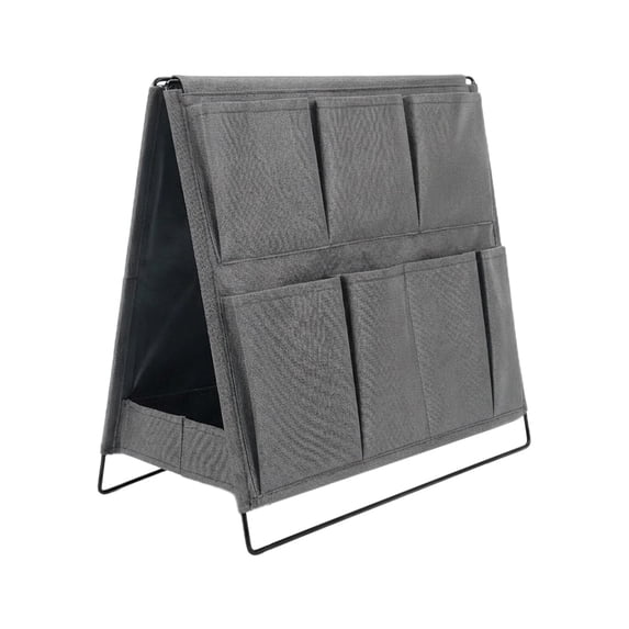 Desktop Organizer 7-Pocket Storage Rack with Metal Frame, 13.8x12.6x6.7 Inches, for Office Desk Study Bedroom Entryway