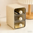 thumbnail image 1 of Desktop Organizer with Clear Drawers, Stackable Desk Storage for Office Supplies, Stationery and Journal Holder, Compact Shelf Unit for Dormitory, Vanity, and Study Room Organization Solutions, 1 of 6