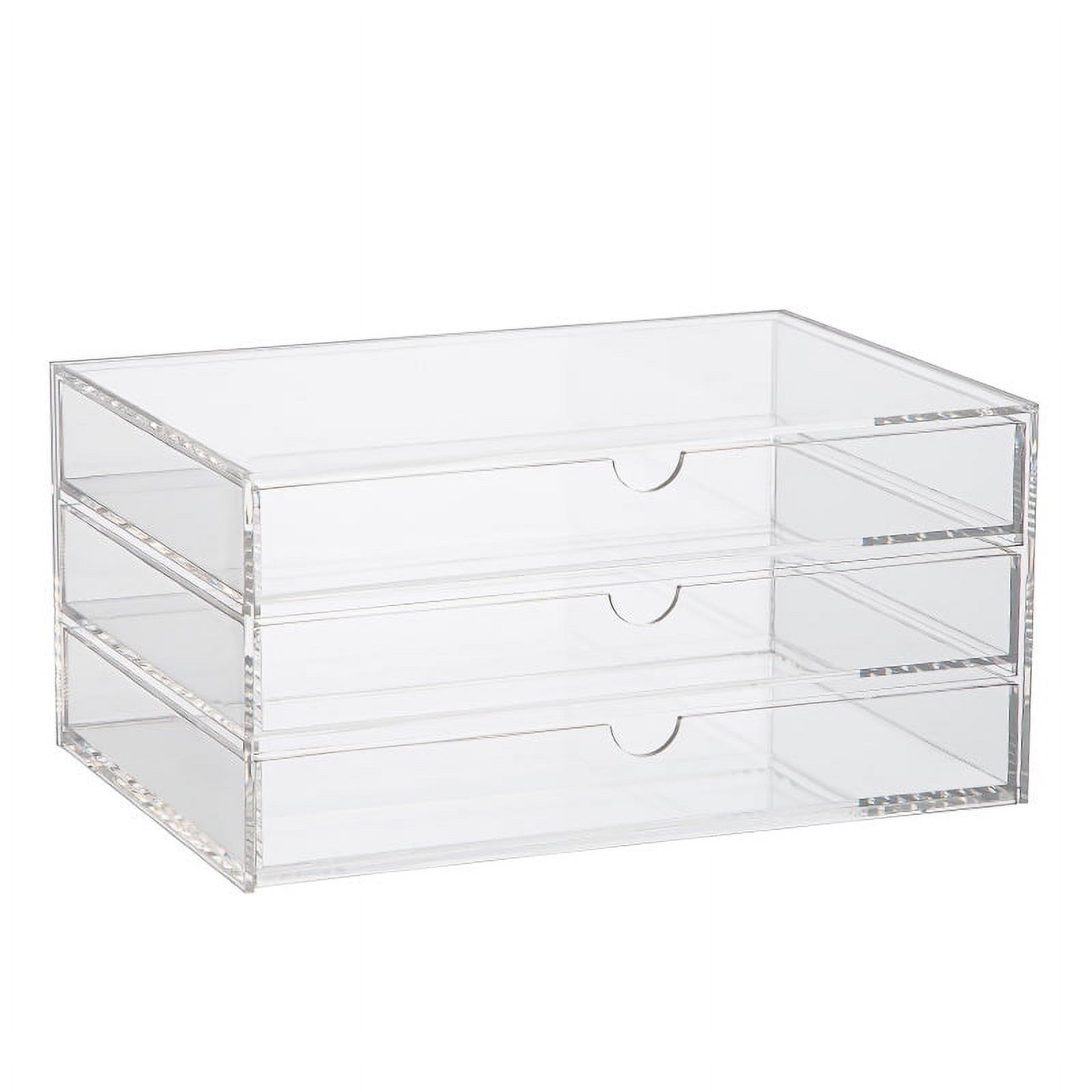 Desktop Organizer Clear Storage Drawer Design 3layer Cosmetic Storage