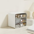 thumbnail image 1 of Desktop Organizer Drawer Storage Box, Student Stationery and Cosmetic Organizer, Multi Layer Desk Cabinet, Space Saving Transparent Storage for Dormitory Office Makeup Table, 1 of 6